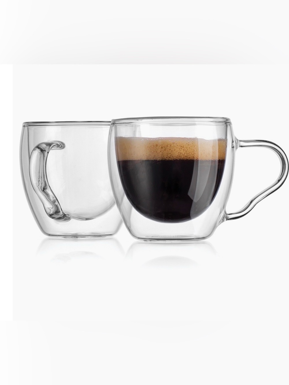 Godinger Double-Wall Clear Glass espresso Cup Set